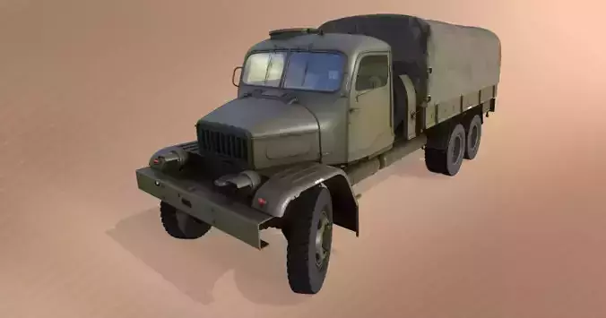 PV3S Truck Flatbed Set Low-poly 3D model
