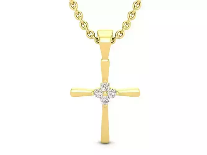 AV 683 Diamond Ladies Cross Pendant