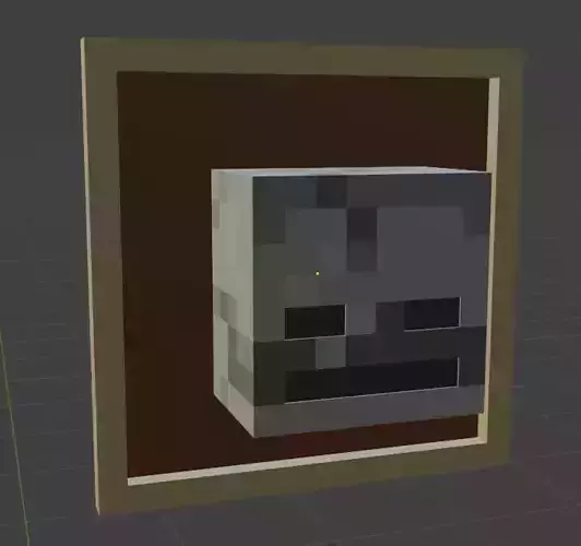 Minecraft Skeleton Head for Mounted Item Frame
