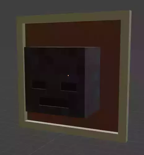 Minecraft Wither Skeleton Head for Mounted Item Frame
