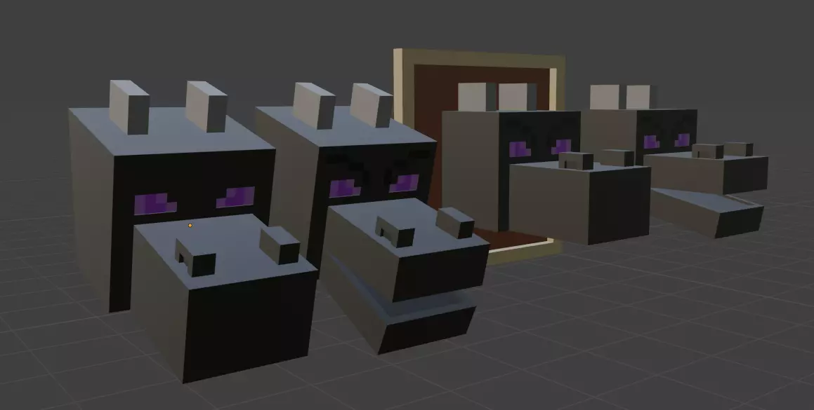 Minecraft Ender Dragon Head for Mounted Item Frame 3D print model