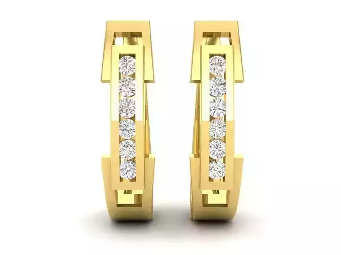 AV 689 Diamond Hoop Earrings for Women