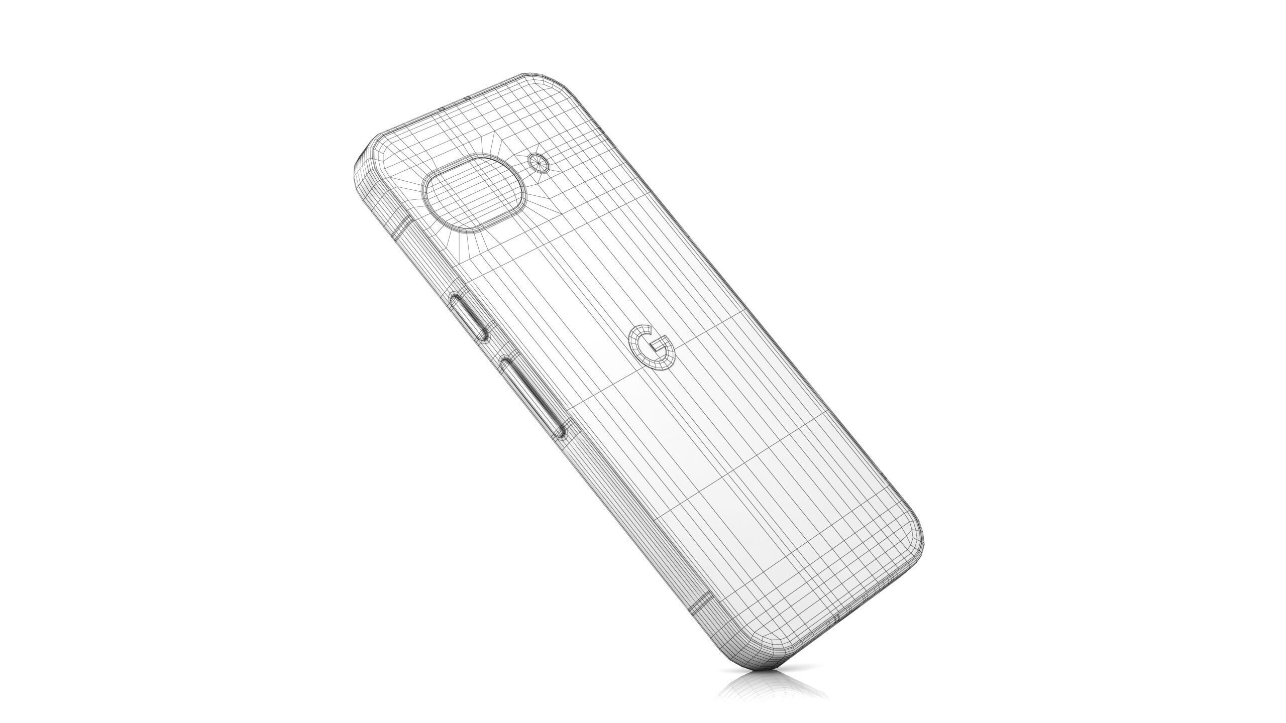 Google Pixel 9a Low-poly 3D model_19