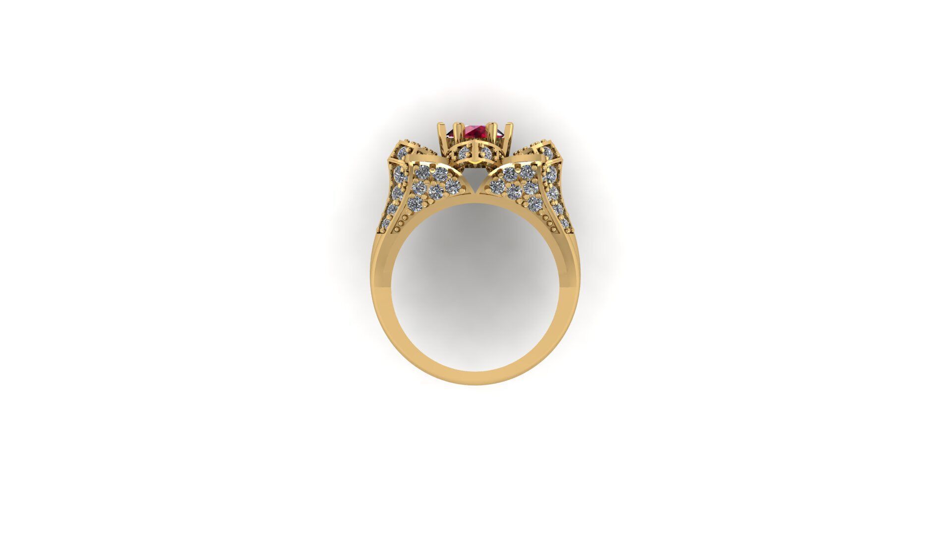 Ruby Engagement Ring 3D print model_13
