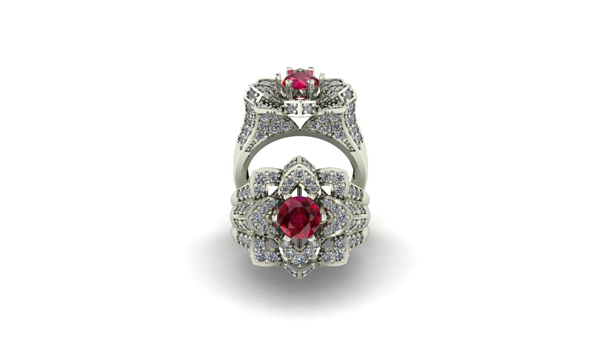 Ruby Engagement Ring 3D print model_6