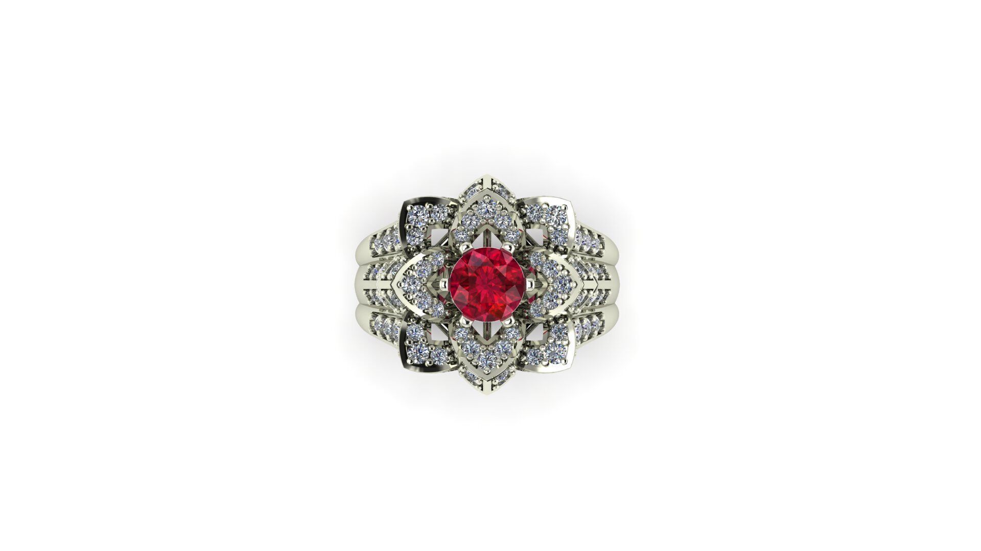 Ruby Engagement Ring 3D print model_15