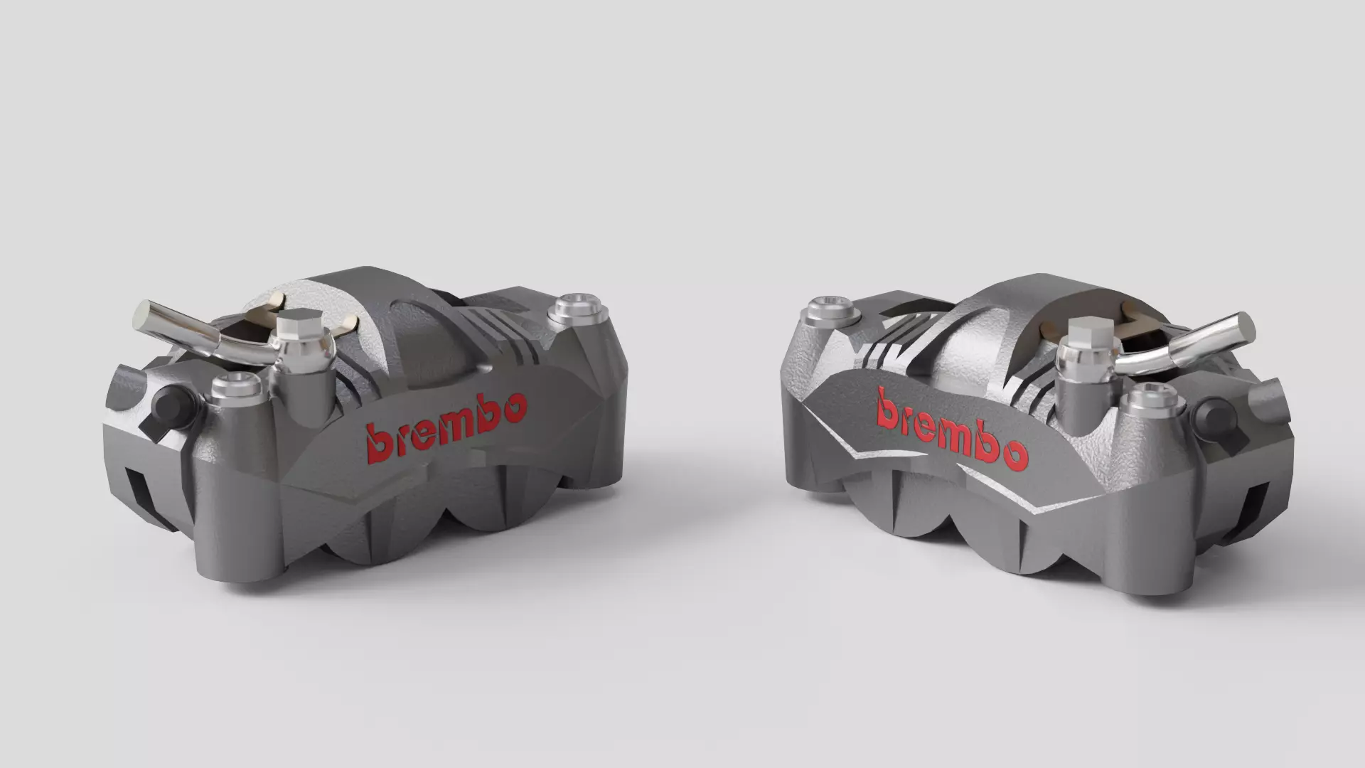 Brembo GP4 RS Caliper Low-poly 3D model