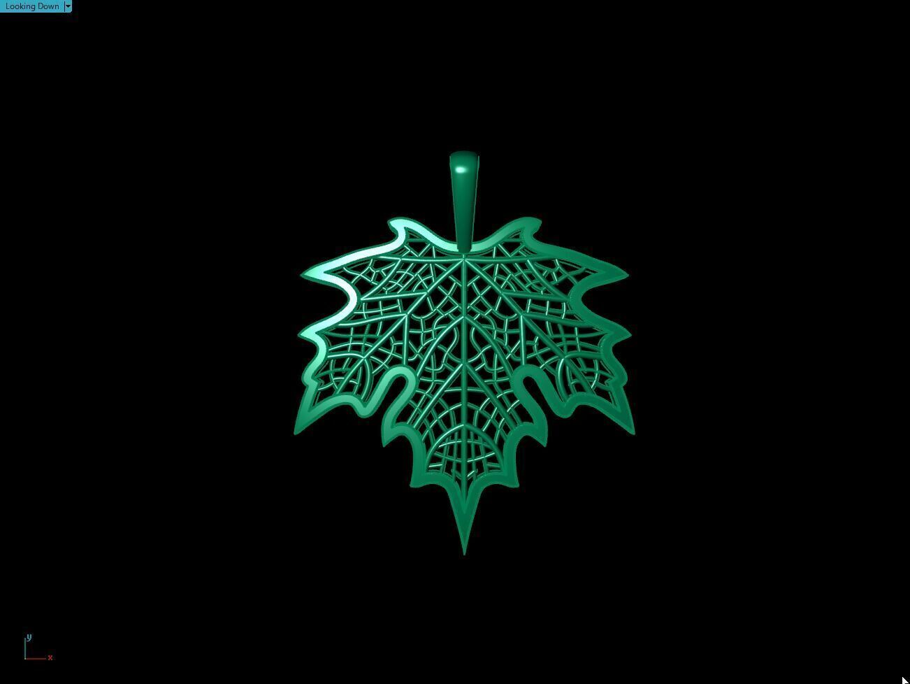 Maple Leaf Pendant 3D print model_13