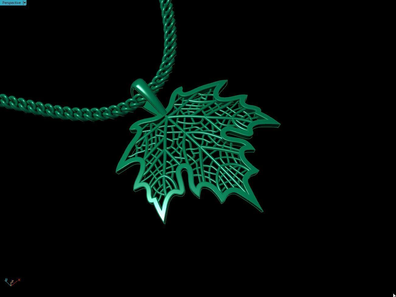 Maple Leaf Pendant 3D print model_14