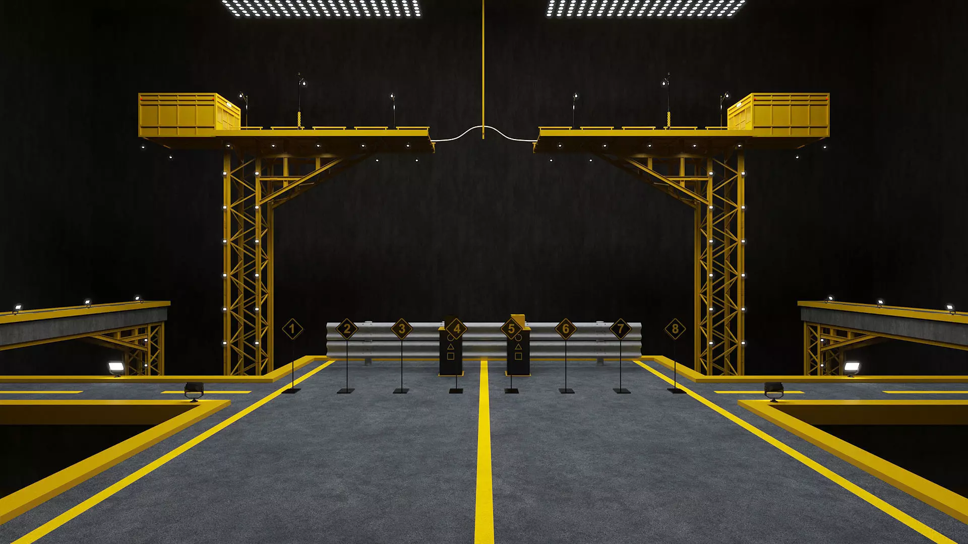 Squid Game Tug of war game scene 3D model