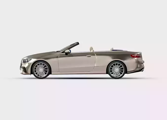 Unbranded High Poly German Luxurycar Game Ready 3D model 2
