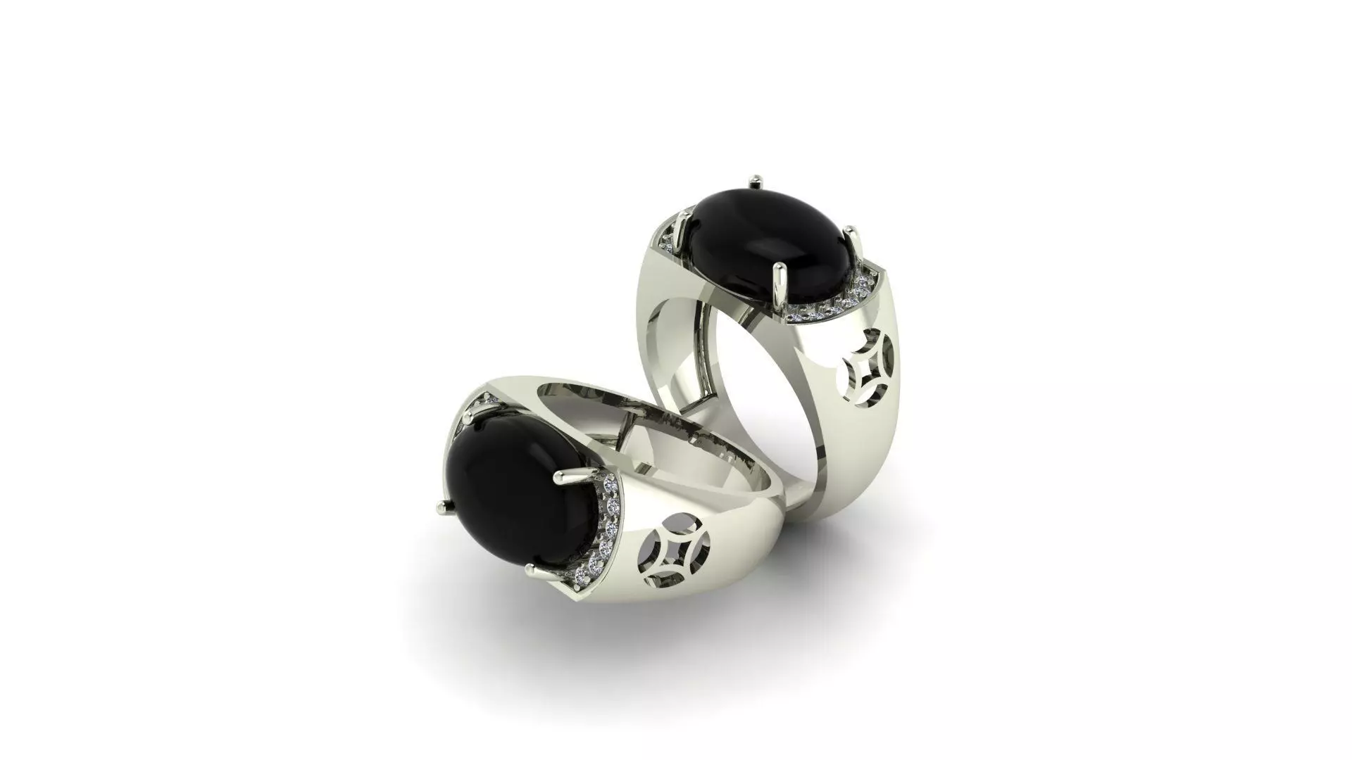 Men Onyx Signet Ring Free 3D print model
