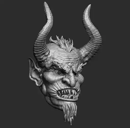 Krampus Mask model for 3D printing