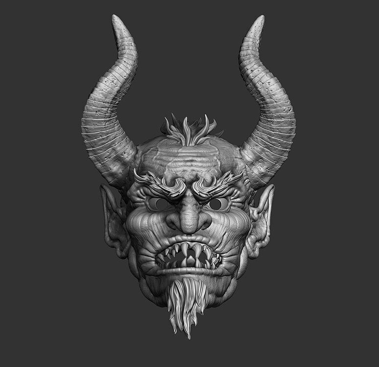 Krampus Mask model for 3D printing 3D print model_2
