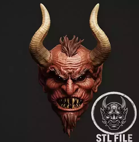 Krampus Mask model for 3D printing