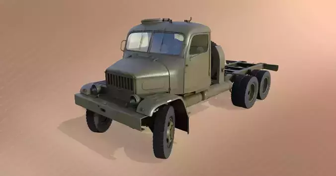 PV3S Truck Military Platform Set Low-poly 3D model