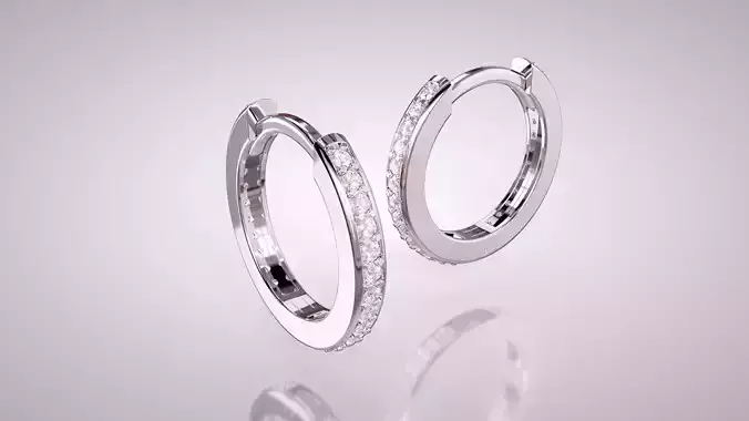 Earring round 3D print model
