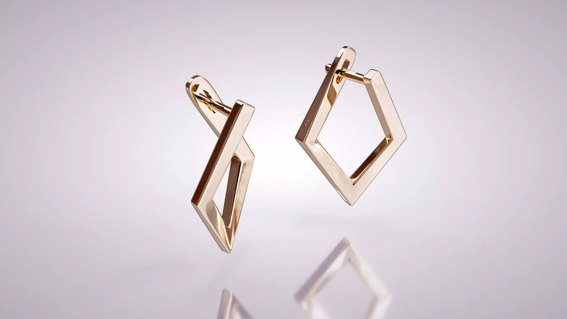 Earrings rhombus 3D print model