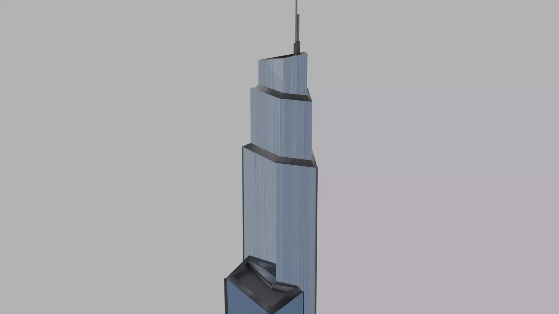 Modern Skyscraper Building Low Poly City Architecture 3D Model 3D model