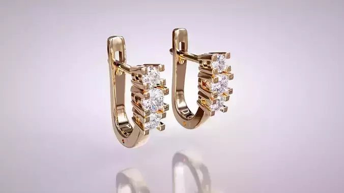 Earrings classic 3D print model