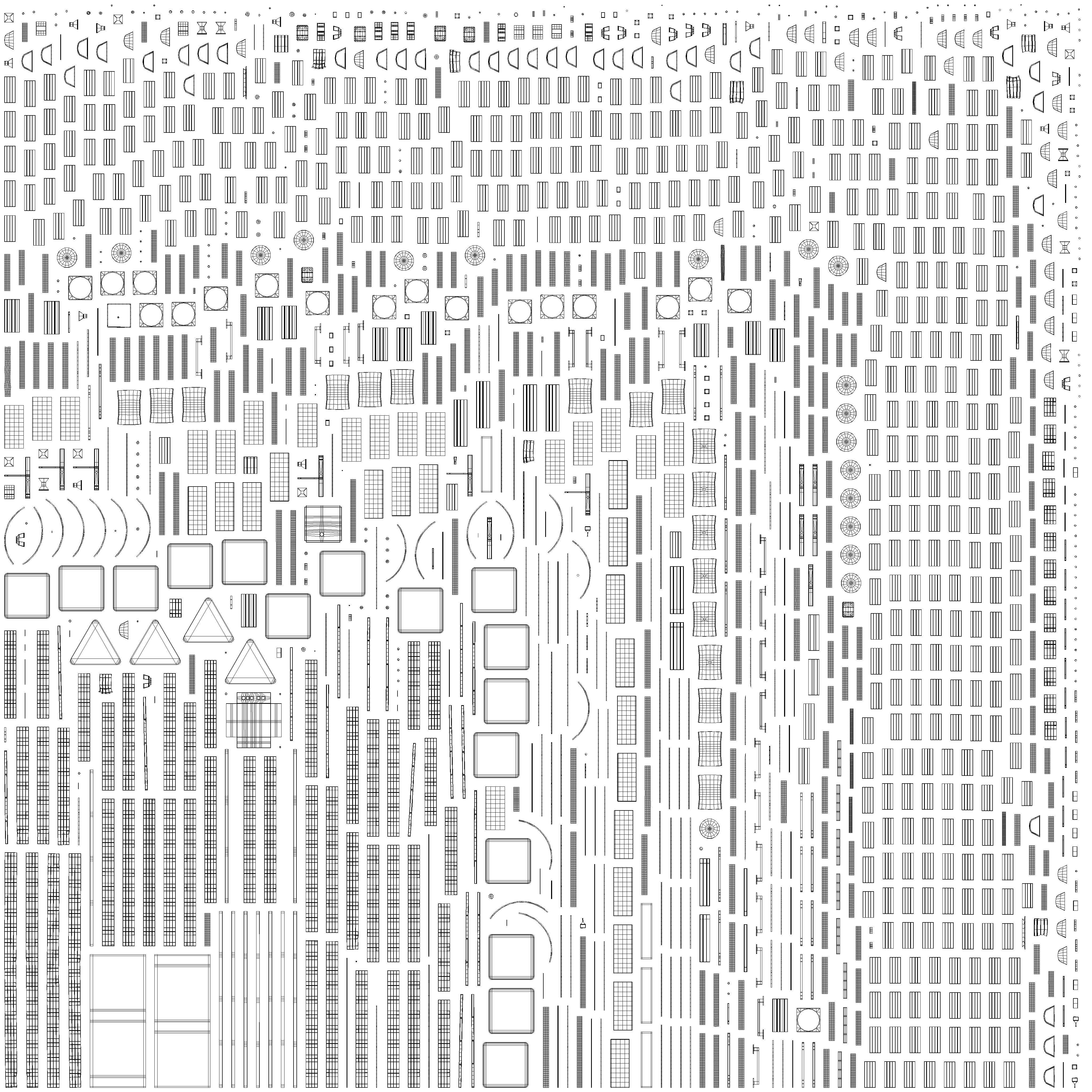 Traffic light with frame support 3D model_17