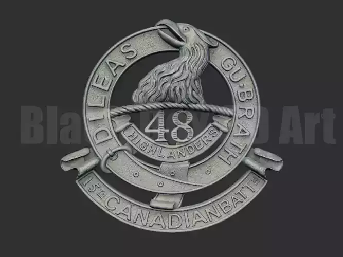 Canada A 48Th Highlanders Of Canada Glengarry Cap C1944 3D print model