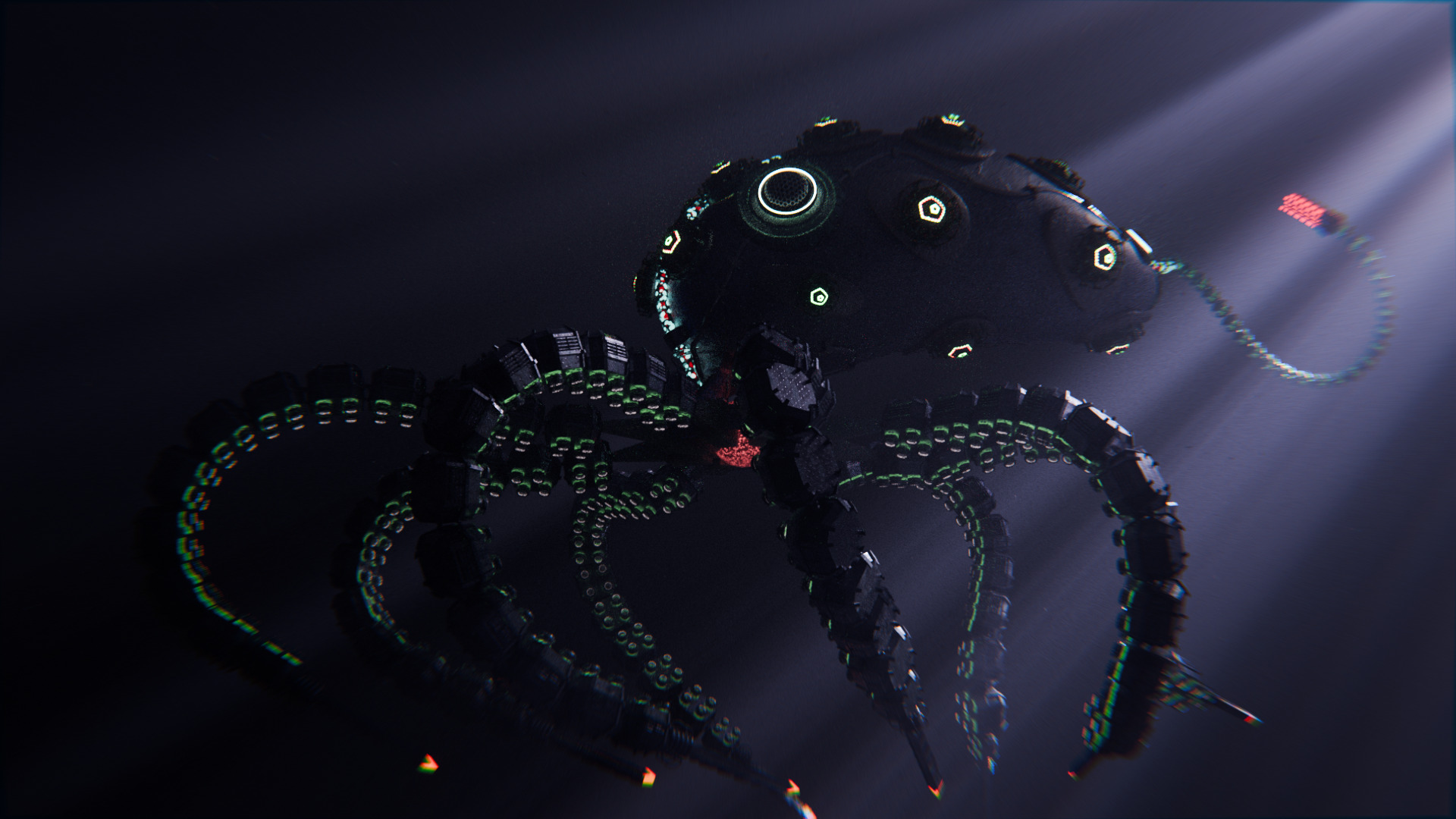 Robotic octopus 3D model_4