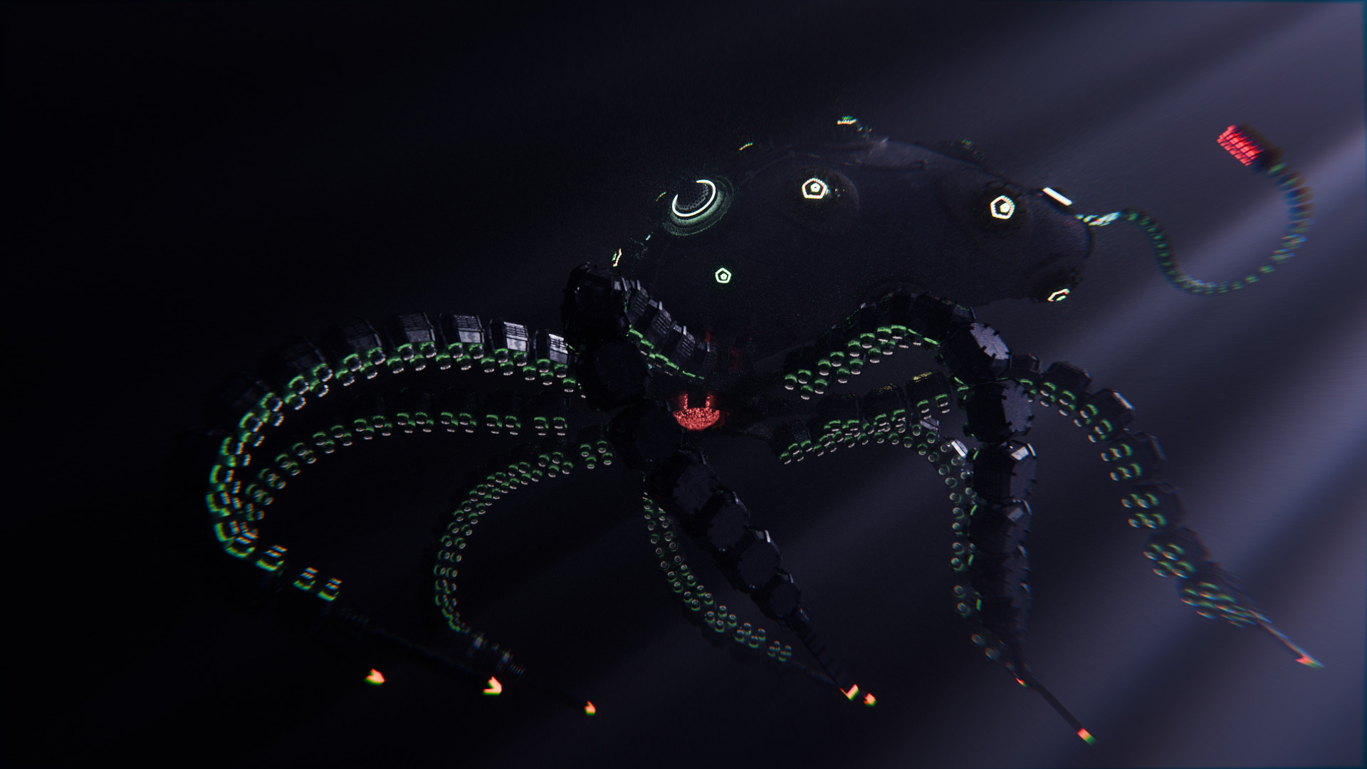 Robotic octopus 3D model_5
