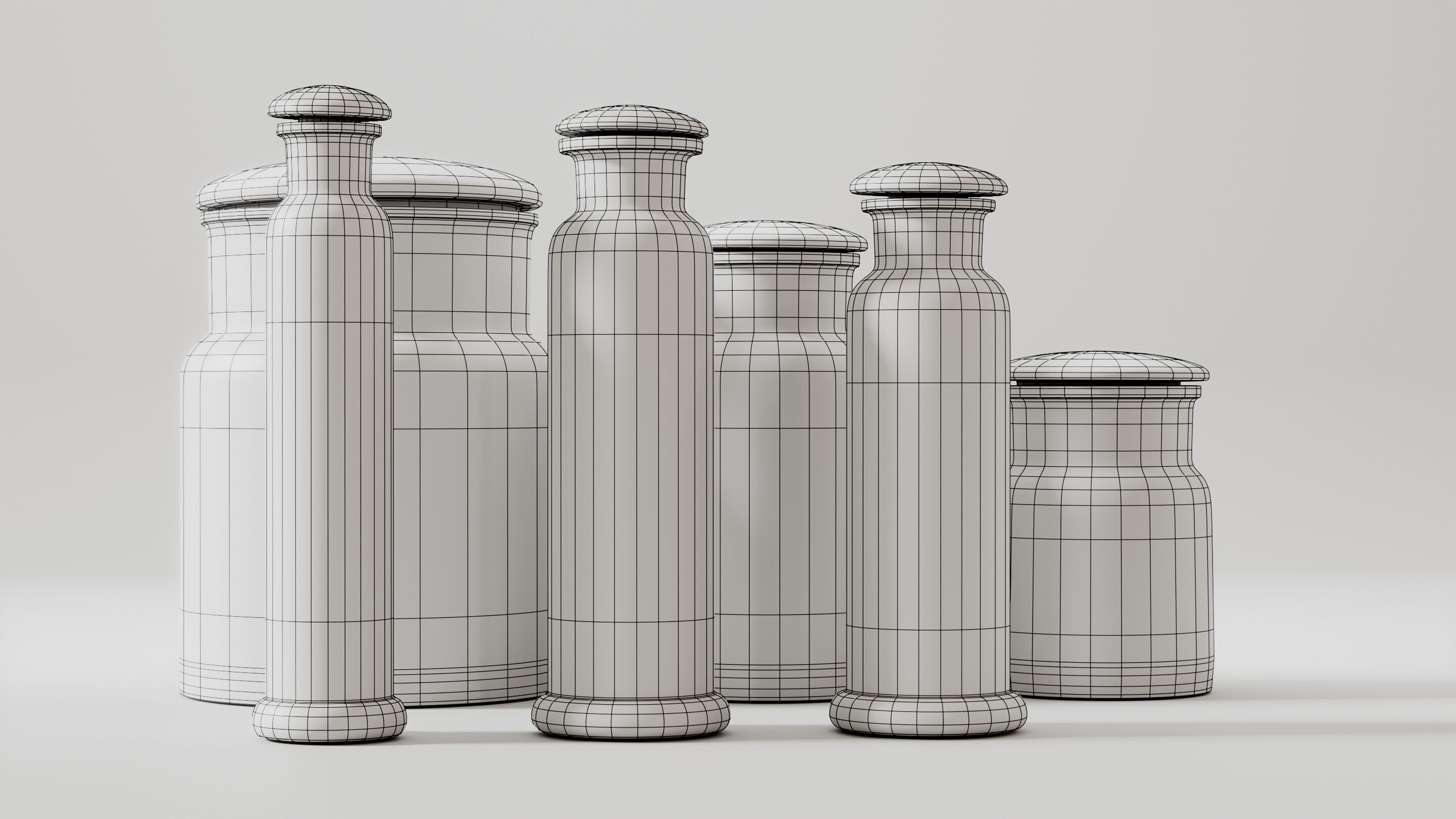 Alchemical bottles set 3D model 3D model_22