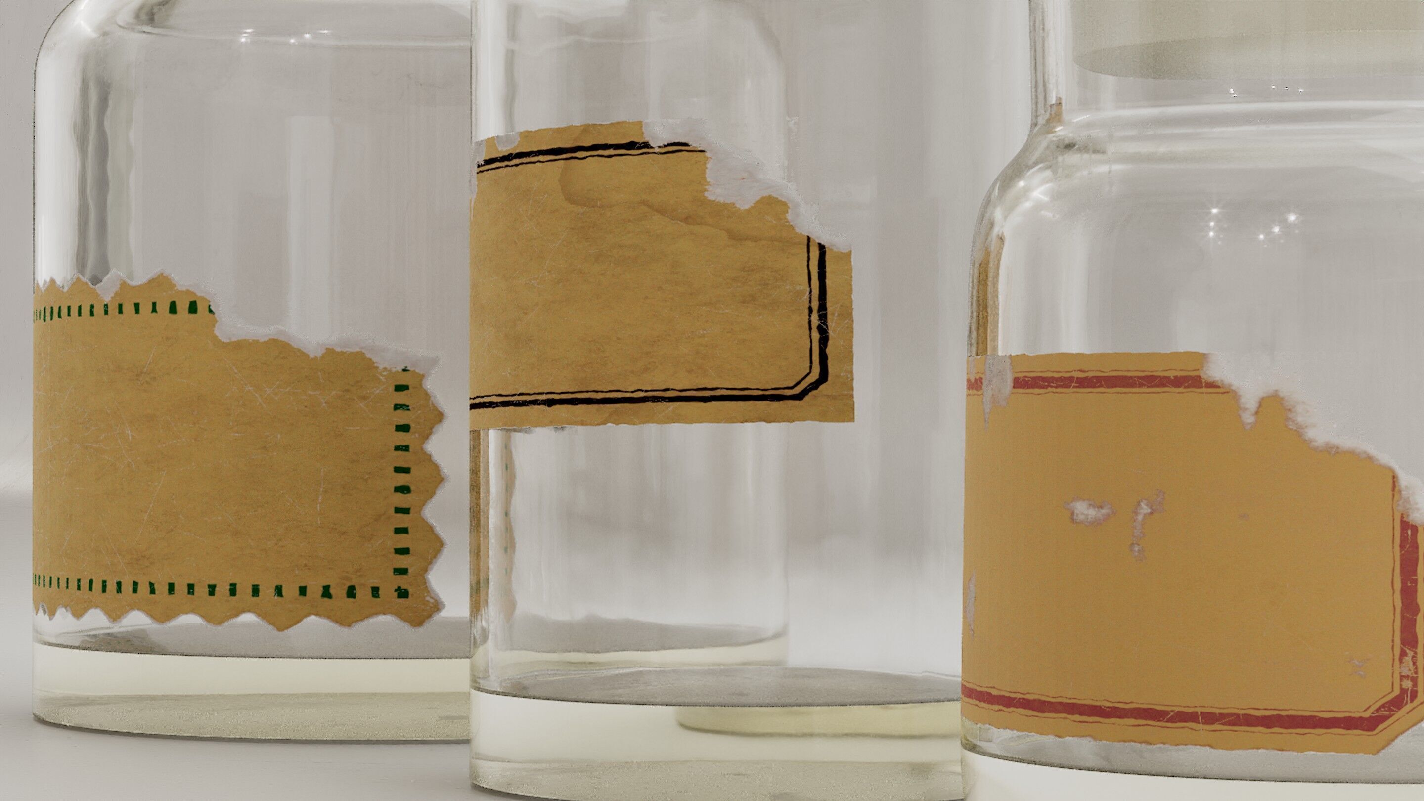 Alchemical bottles set 3D model 3D model_10