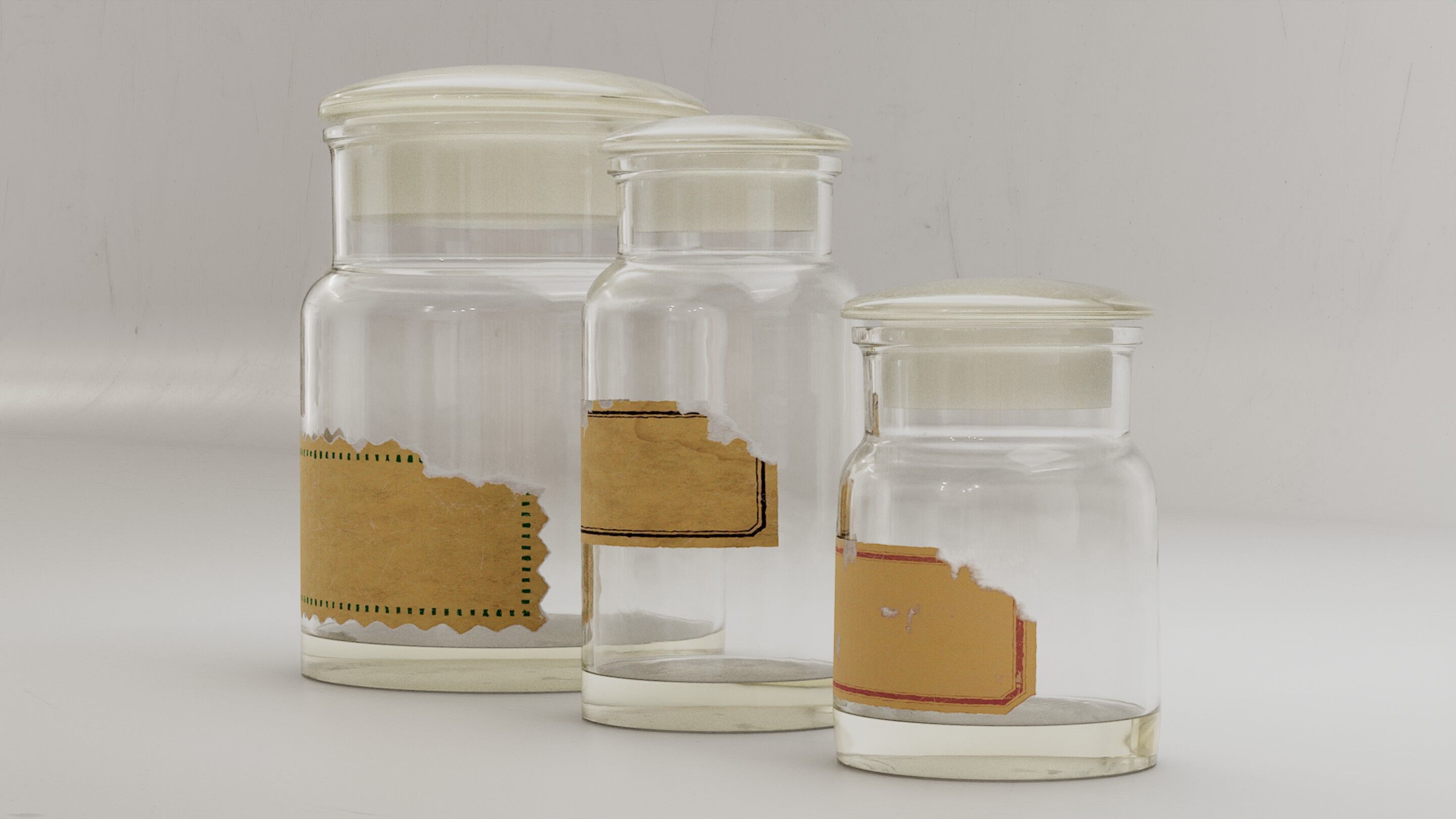 Alchemical bottles set 3D model 3D model_9