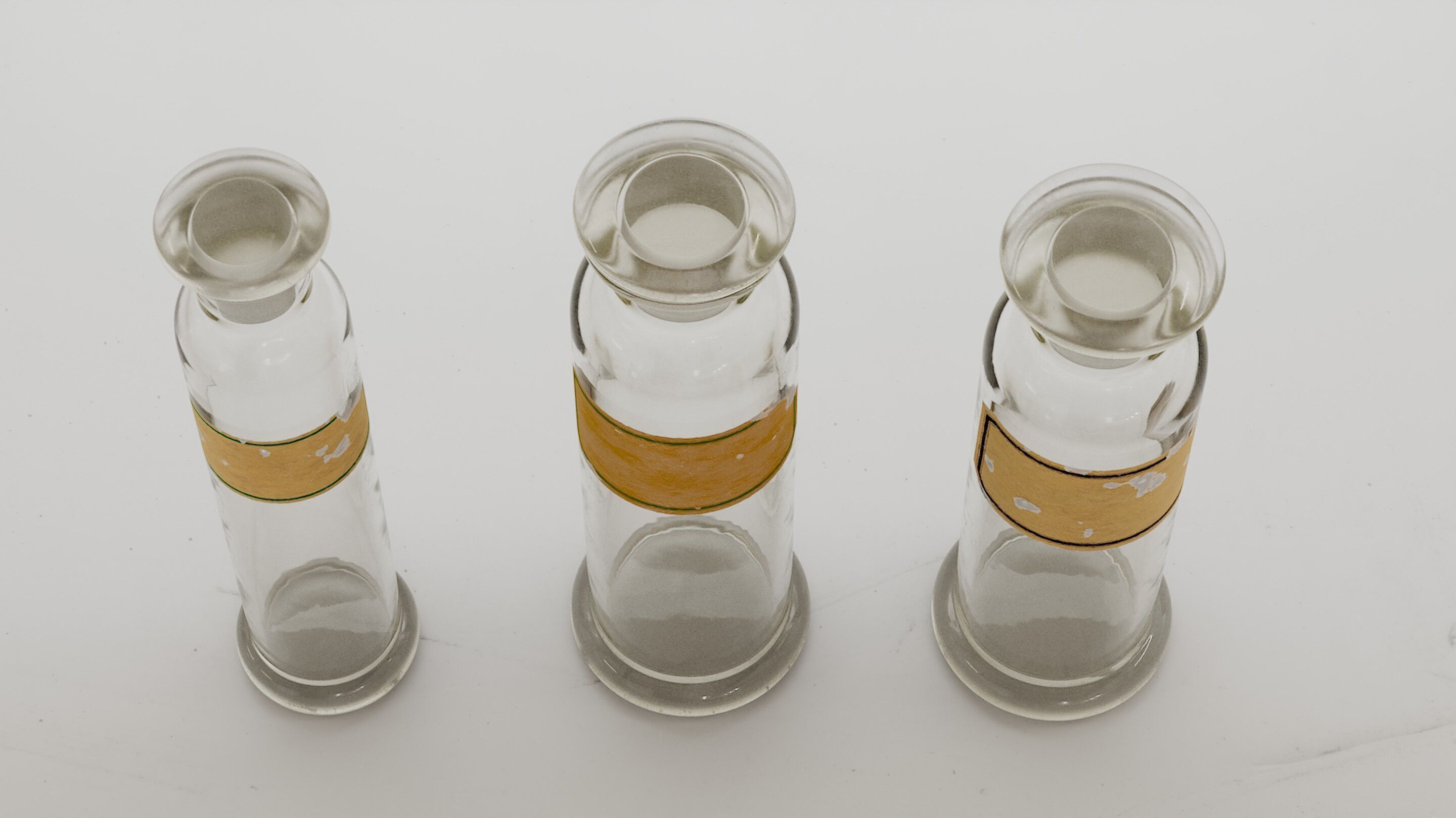 Alchemical bottles set 3D model 3D model_14