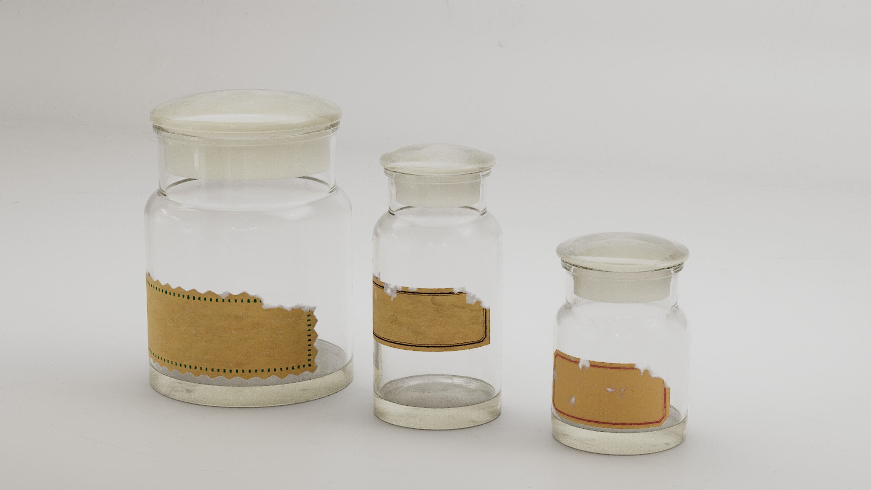 Alchemical bottles set 3D model 3D model_7