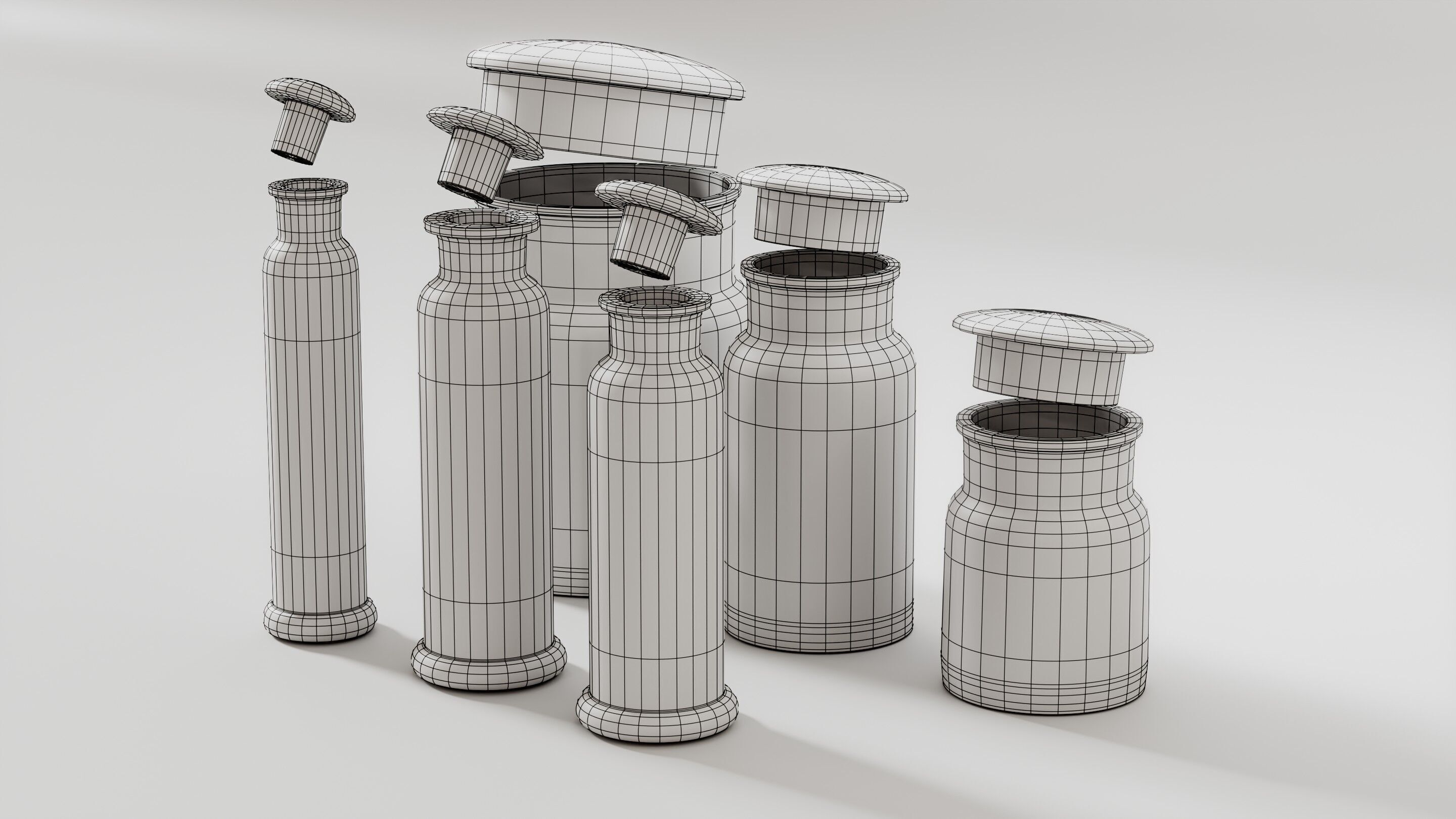 Alchemical bottles set 3D model 3D model_19