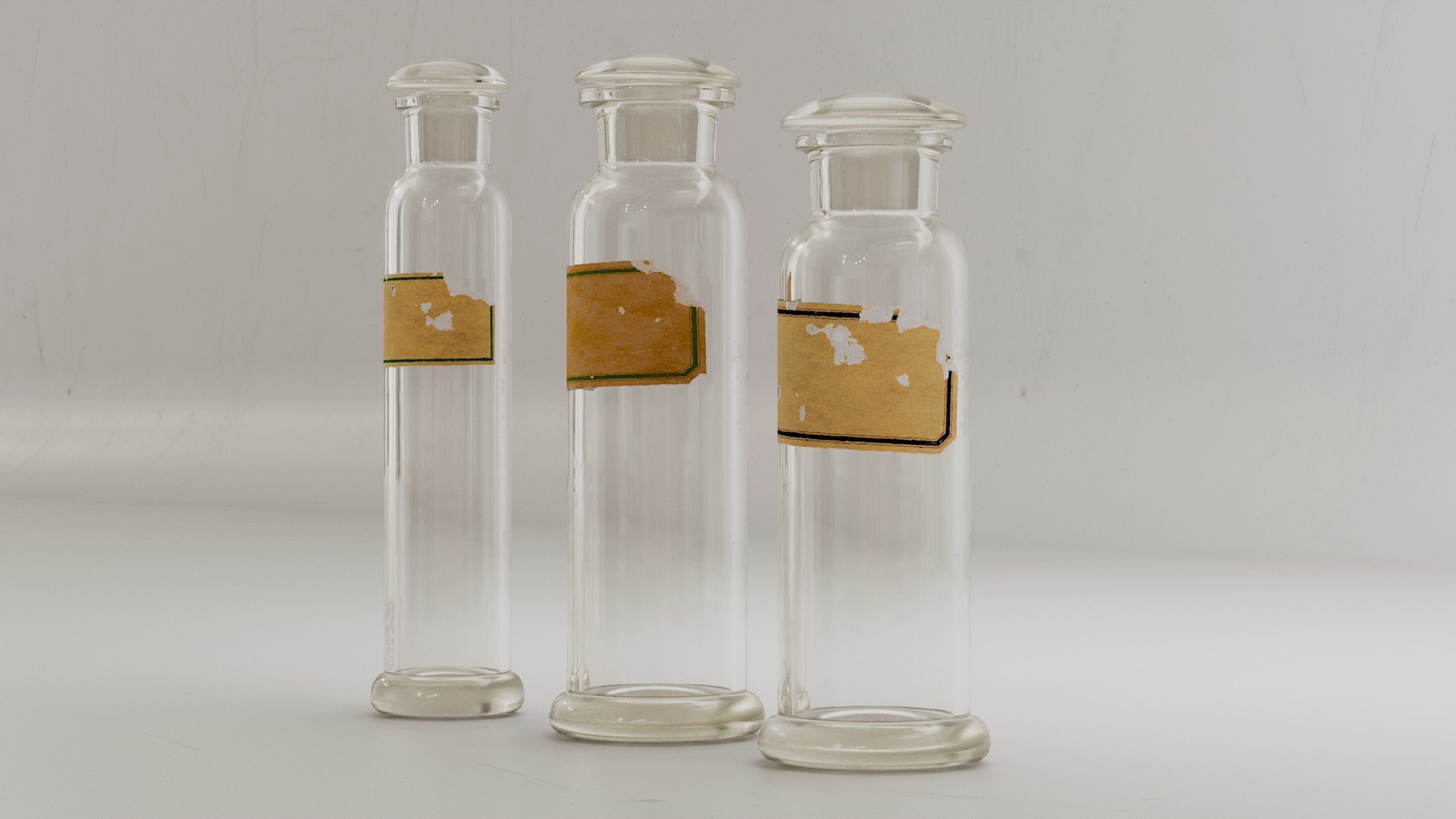Alchemical bottles set 3D model 3D model_15