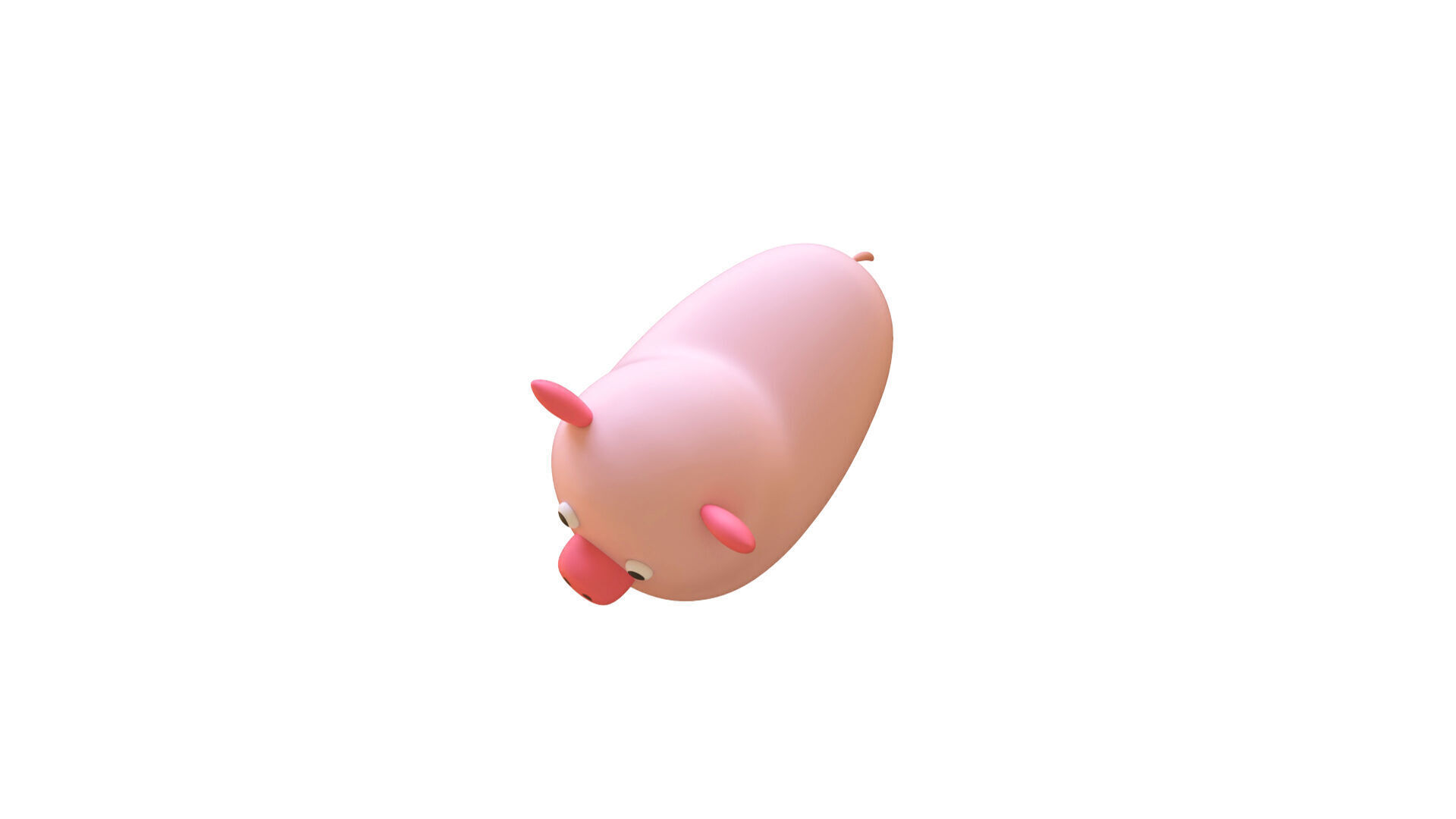 Low-Poly Pig Animated - Fun World Animal Low-poly 3D model_7