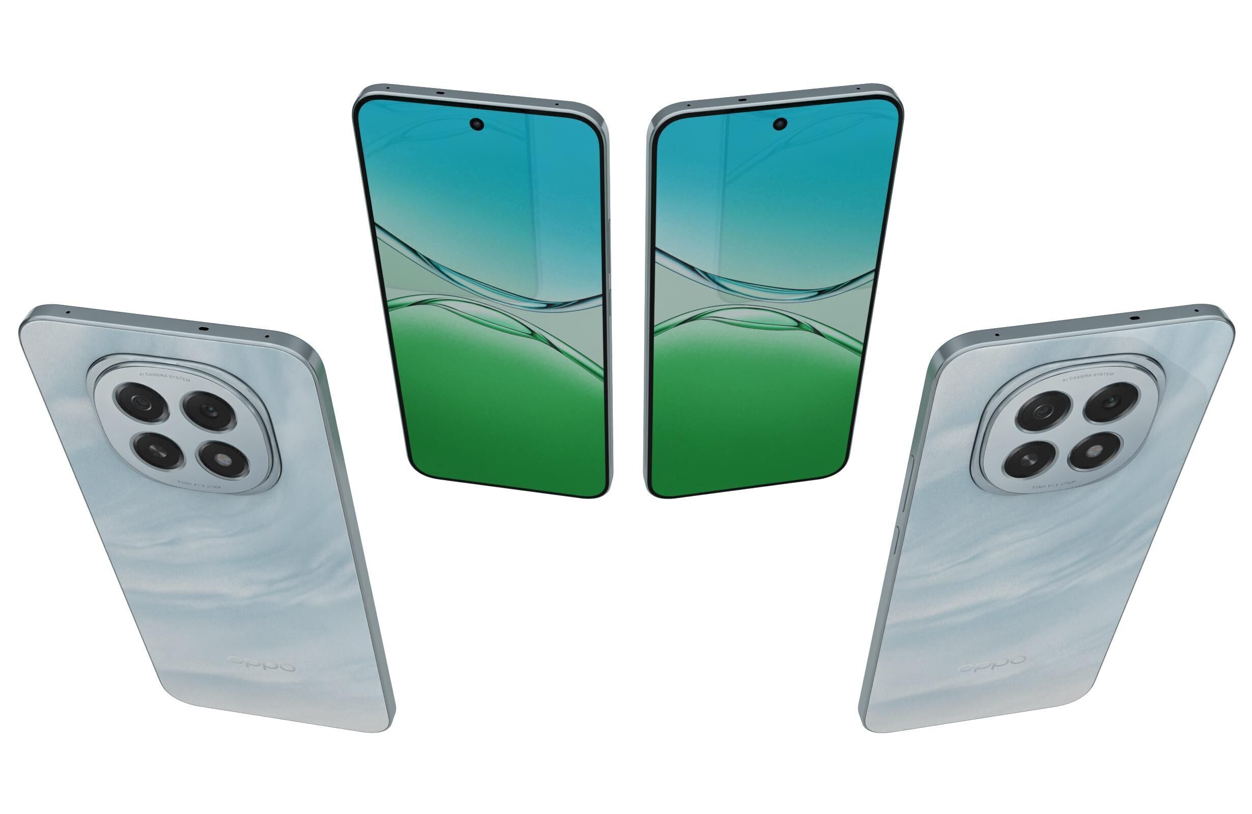 OPPO F29 5G Deep Purple And Glacier Blue 3D model_5