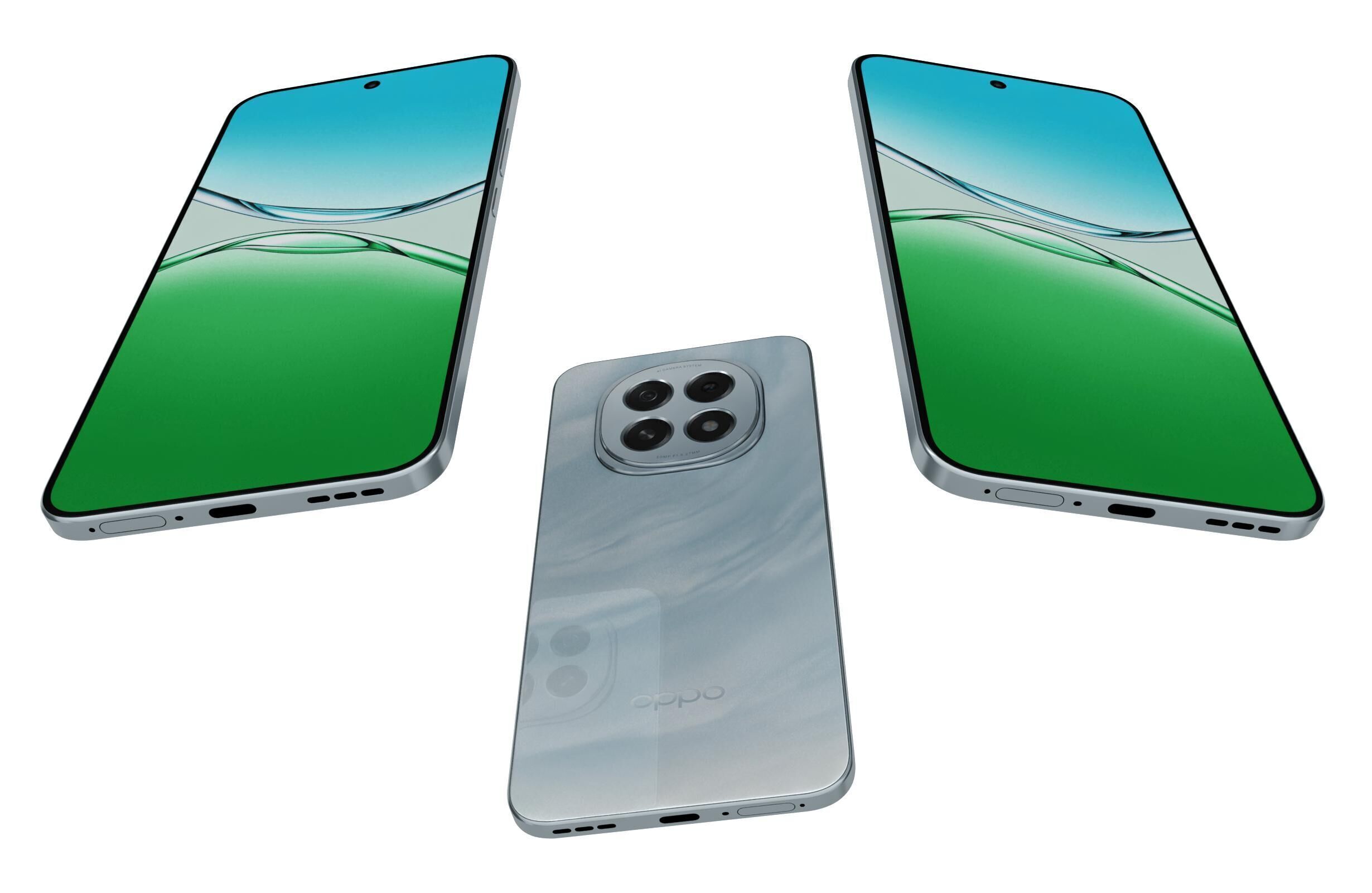 OPPO F29 5G Deep Purple And Glacier Blue 3D model_3