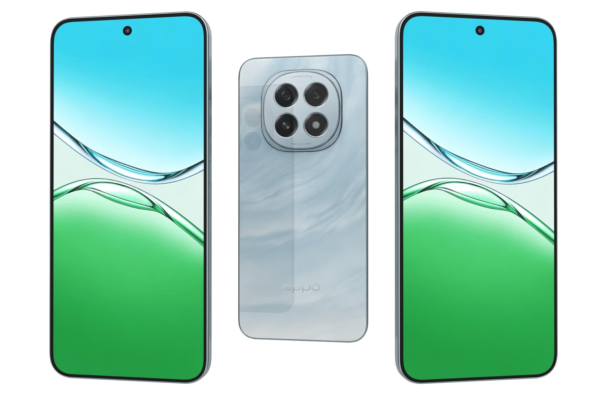 OPPO F29 5G Deep Purple And Glacier Blue 3D model_1