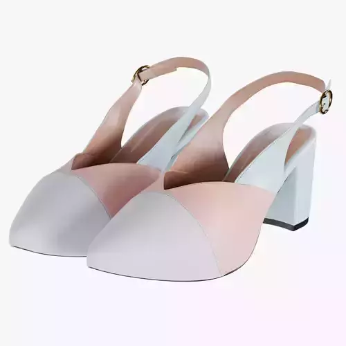 Women slipper 14 Low-poly 3D model