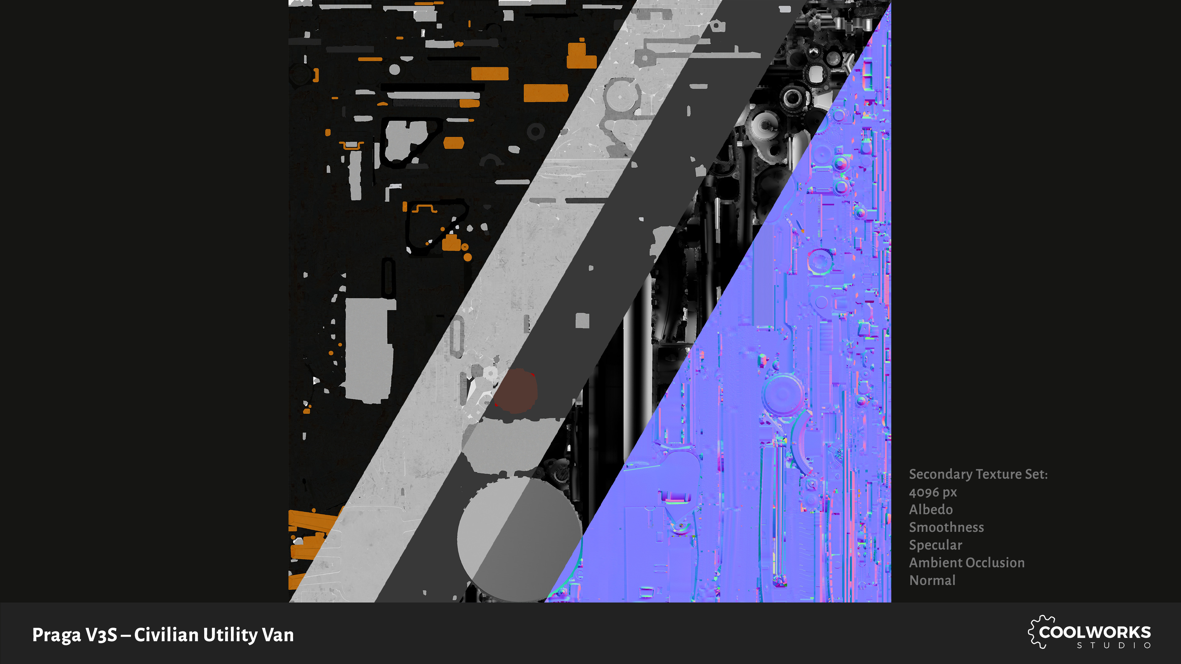 PV3S Truck Van Set Low-poly 3D model_127