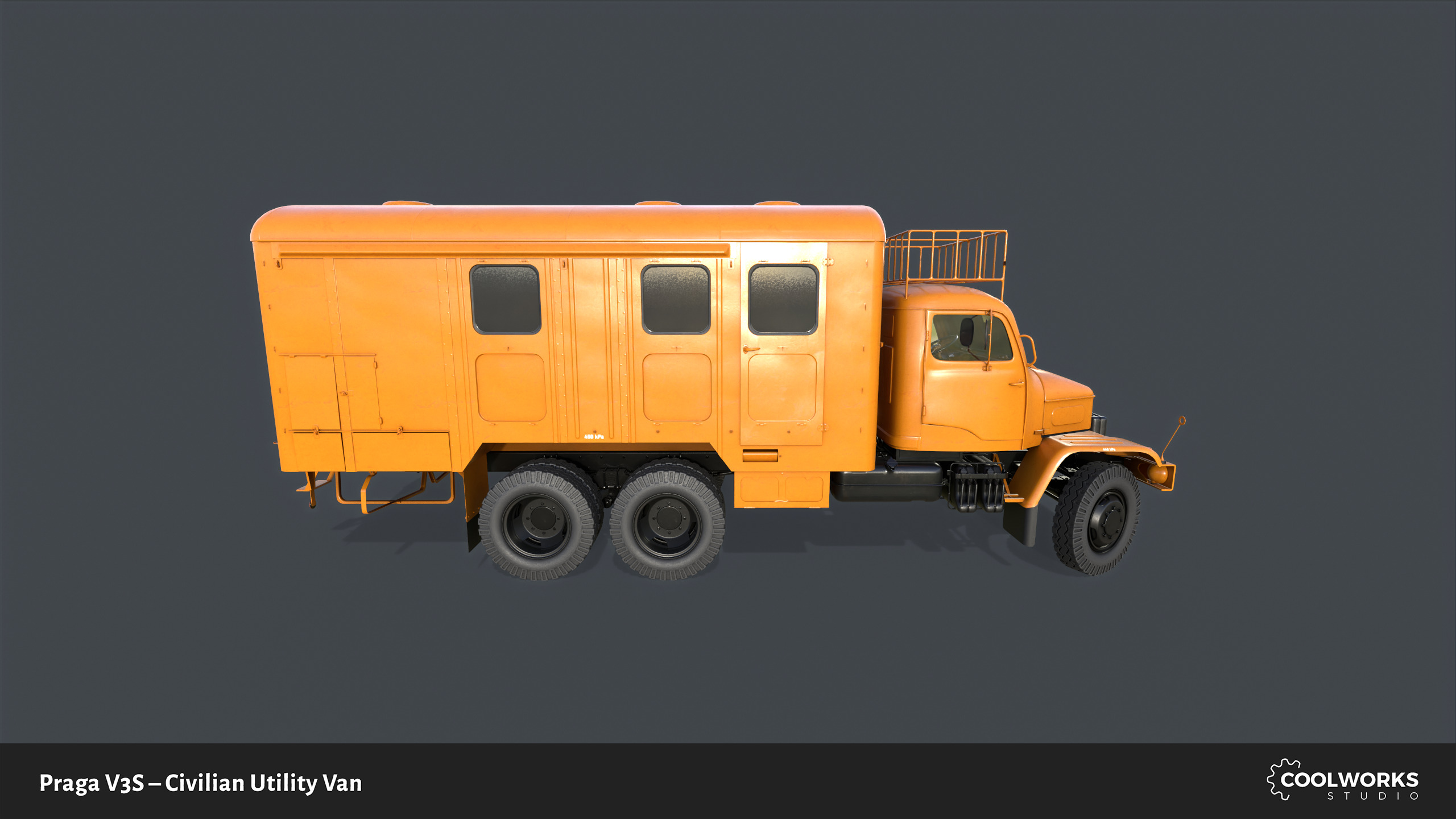 PV3S Truck Van Set Low-poly 3D model_105