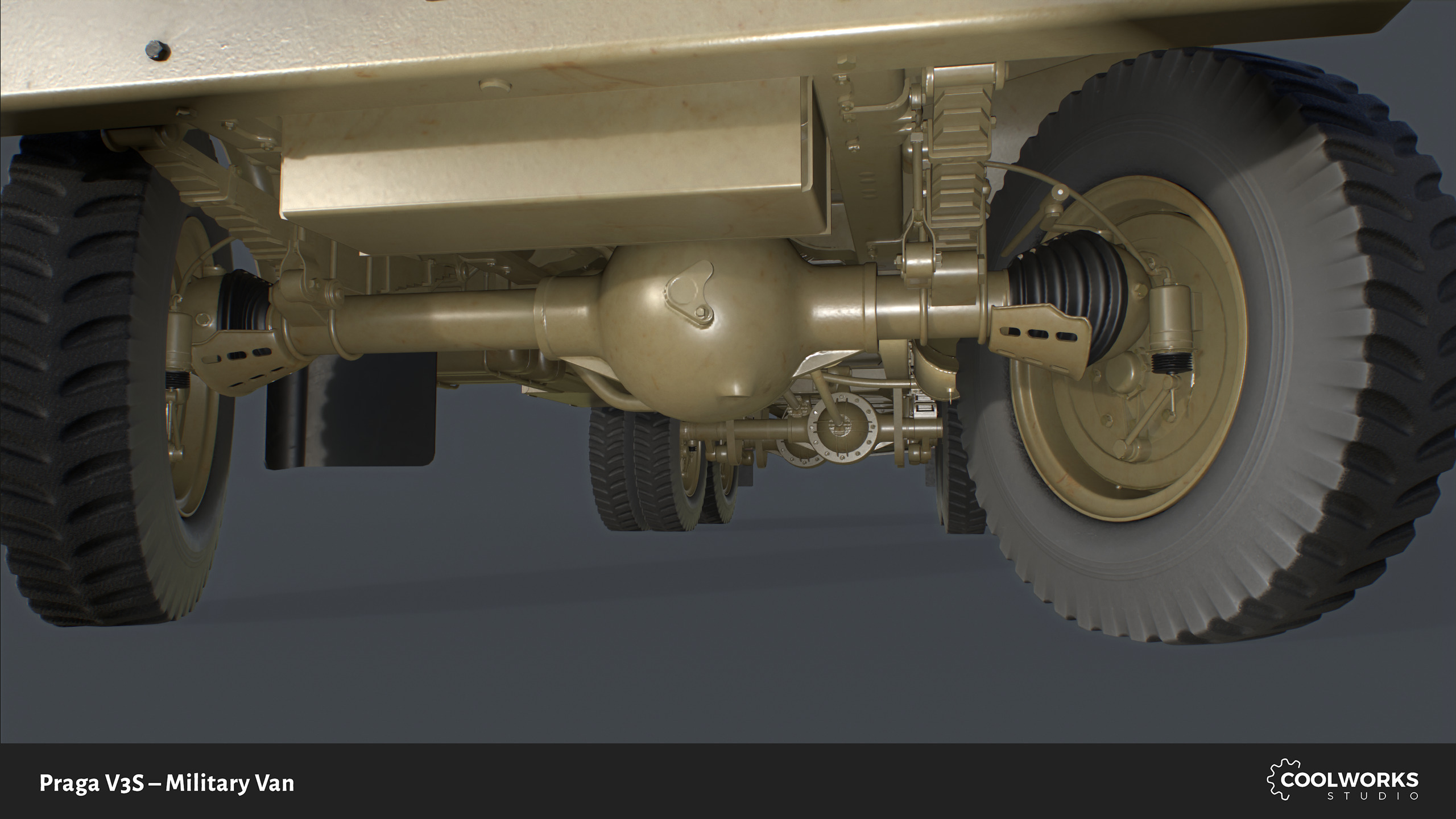 PV3S Truck Van Set Low-poly 3D model_15