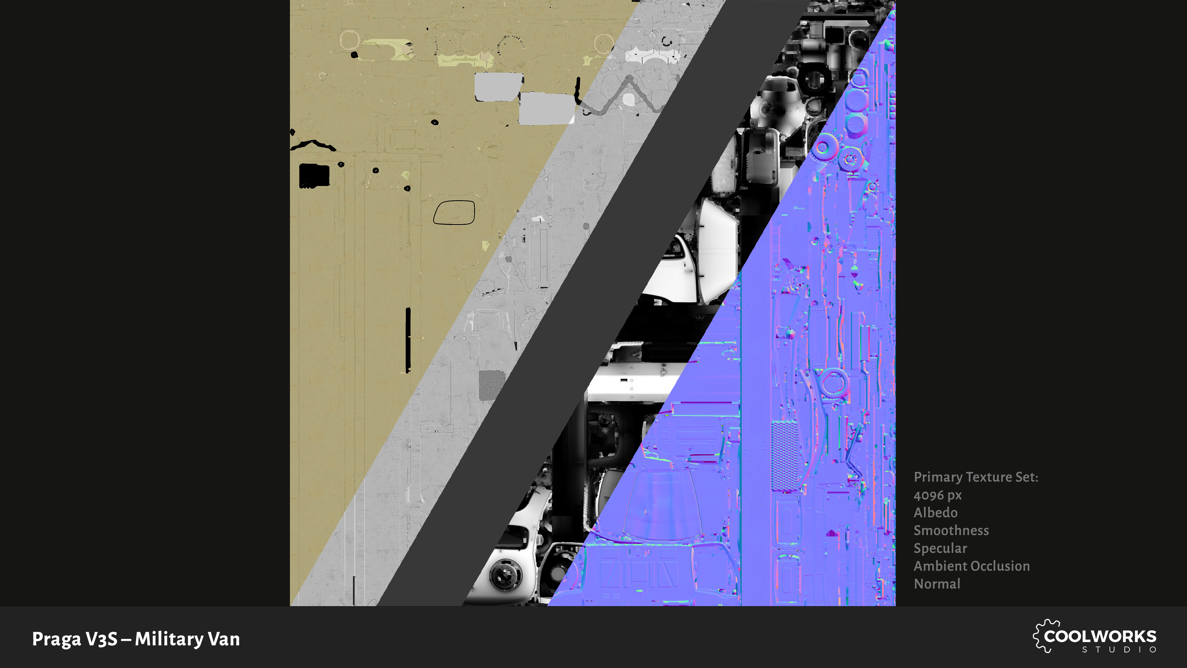 PV3S Truck Van Set Low-poly 3D model_62