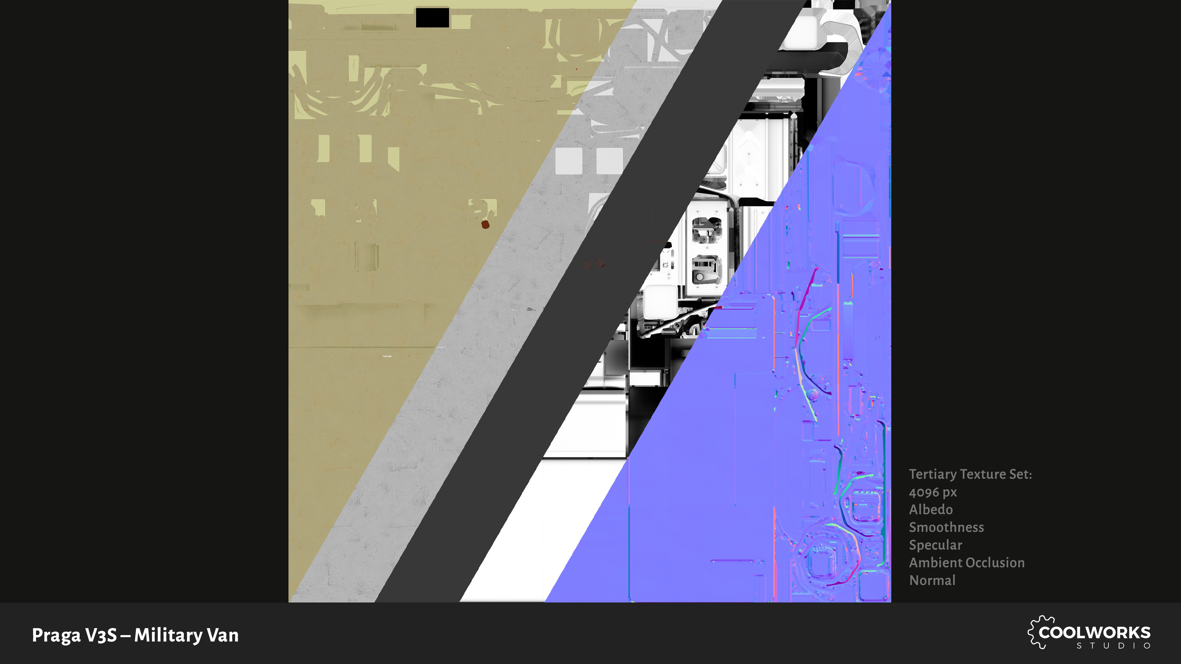 PV3S Truck Van Set Low-poly 3D model_64