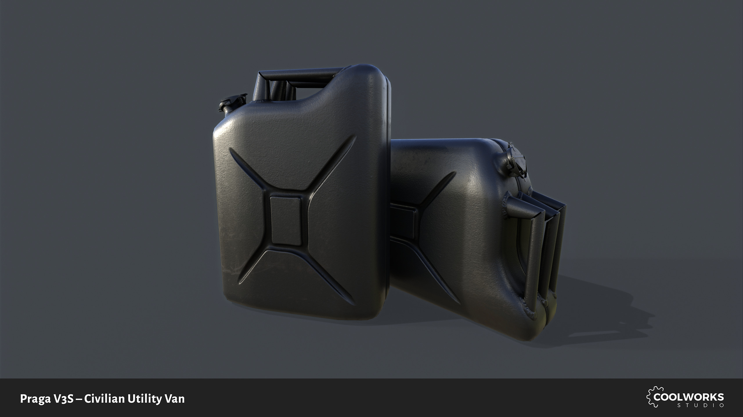 PV3S Truck Van Set Low-poly 3D model_117