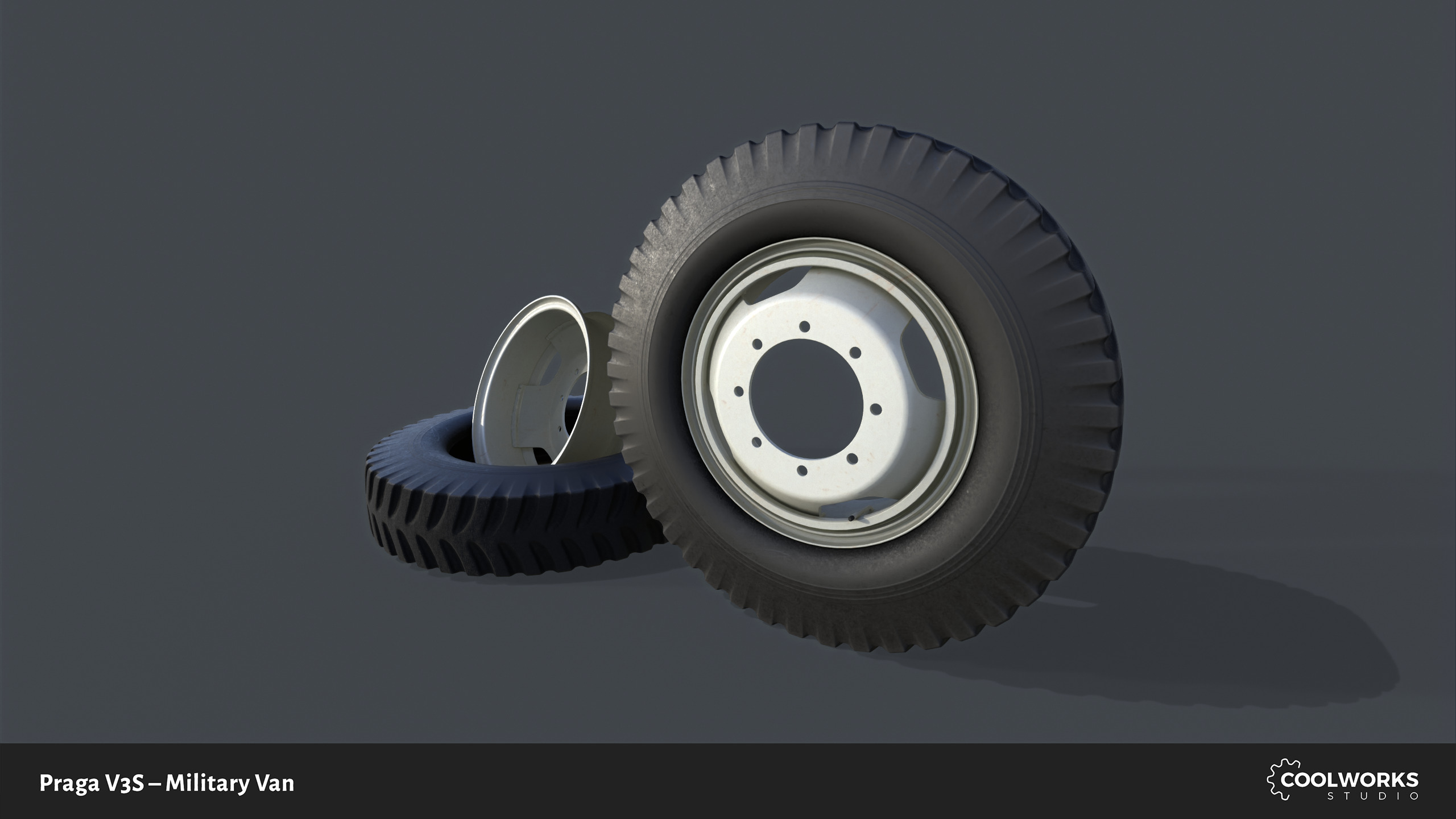 PV3S Truck Van Set Low-poly 3D model_82