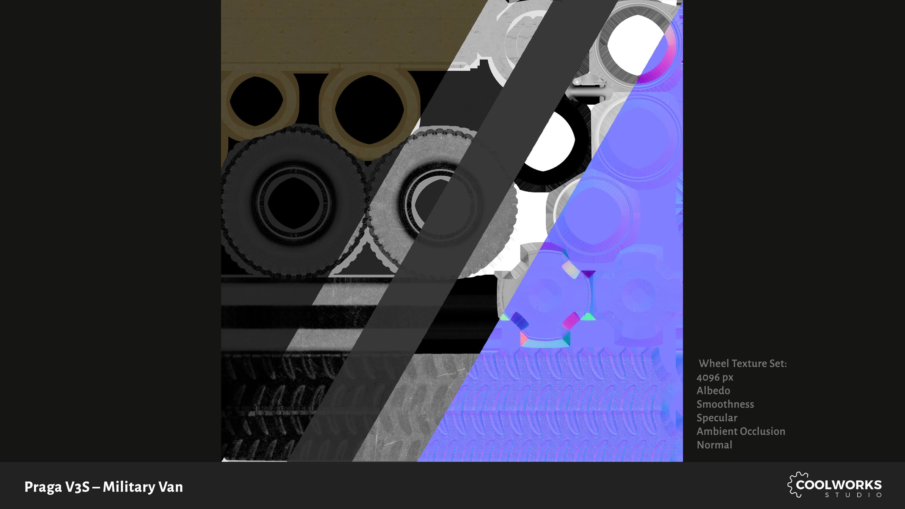 PV3S Truck Van Set Low-poly 3D model_32