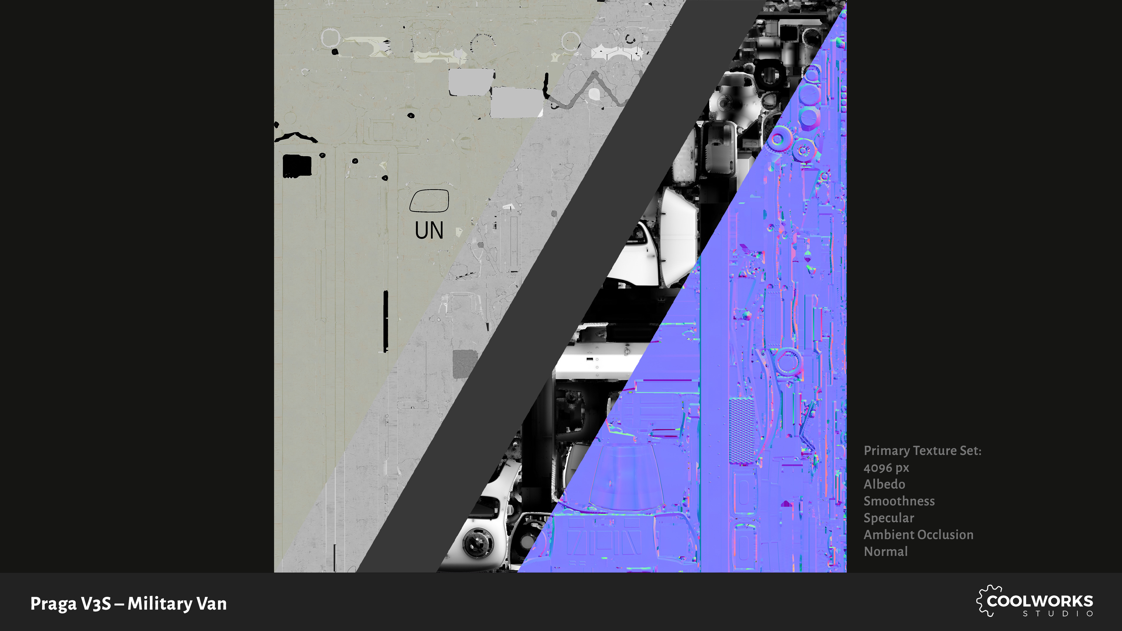 PV3S Truck Van Set Low-poly 3D model_95