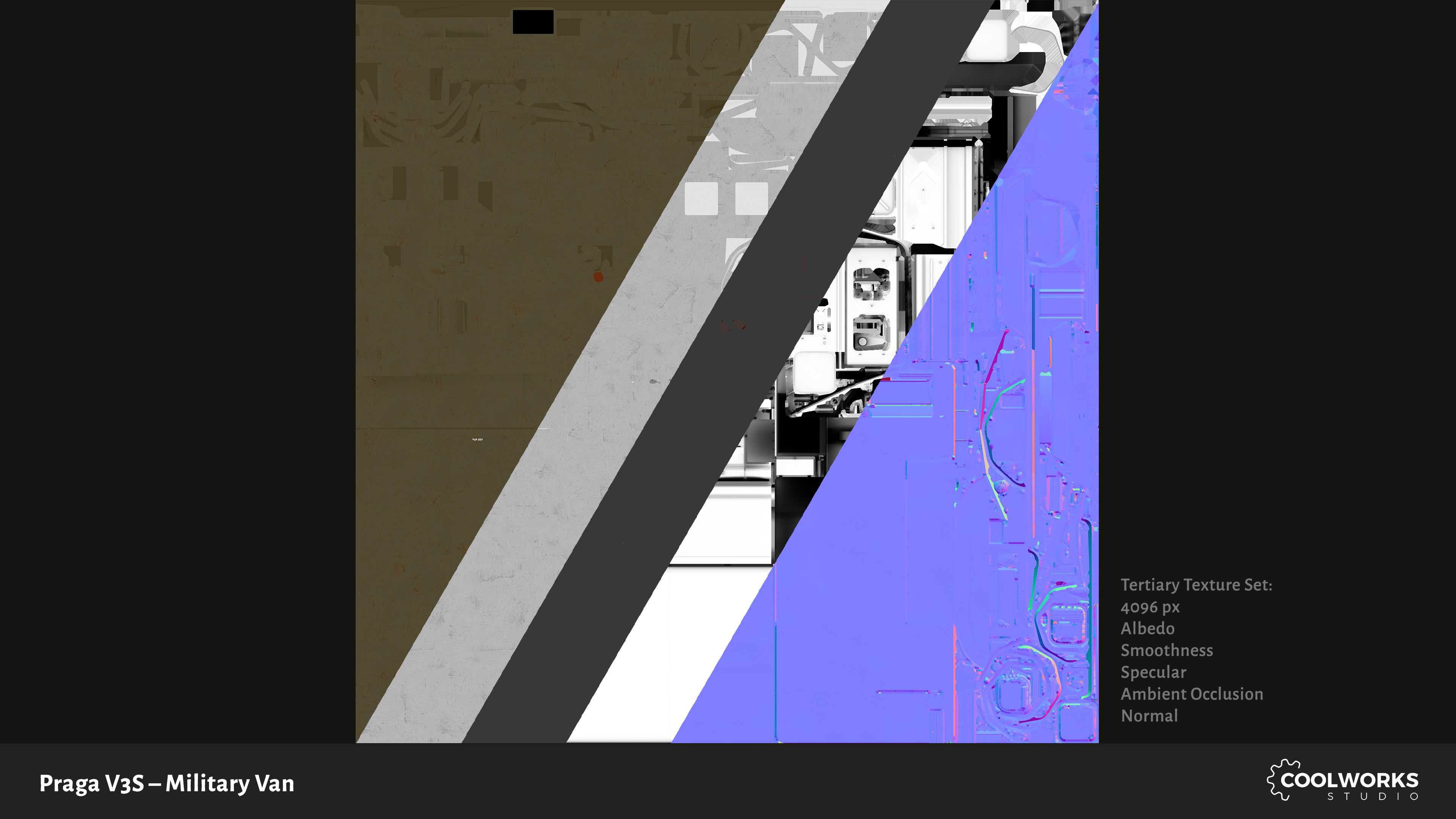 PV3S Truck Van Set Low-poly 3D model_31